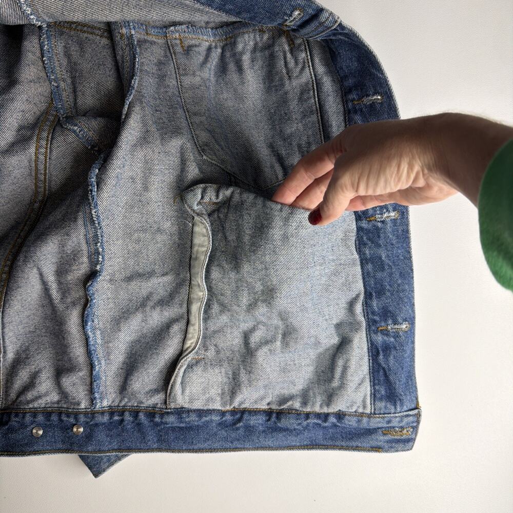 Planet Hollywood Las Vegas Denim Trucker Jacket Adult Medium Jean Vintage 90s - Picture 11 of 11